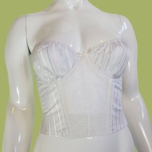 Vintage Lady Manhattan White Strapless Corset Bra